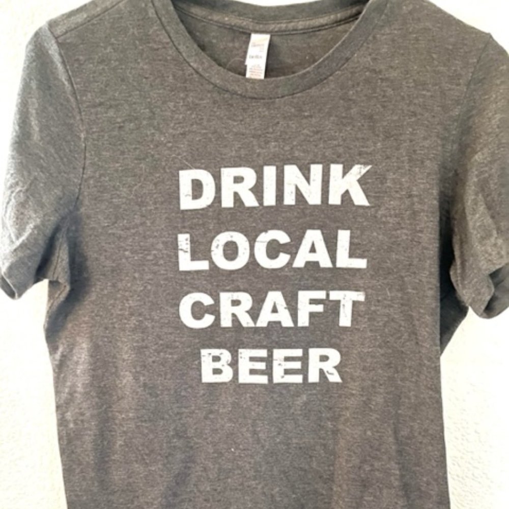 Soft Gray Women's Drink Local Craft Beer T-Shirt